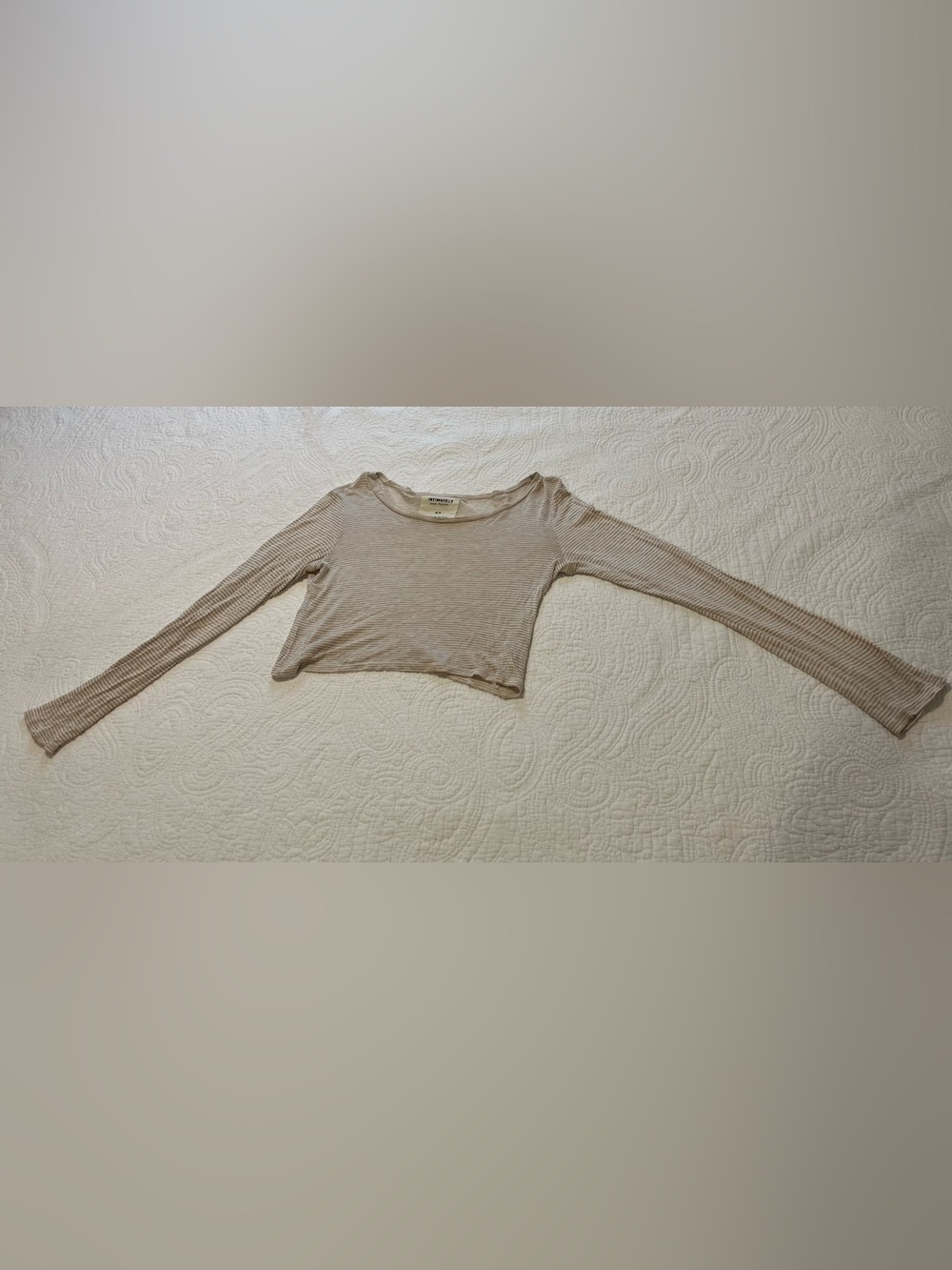Women's striped free people crop top
